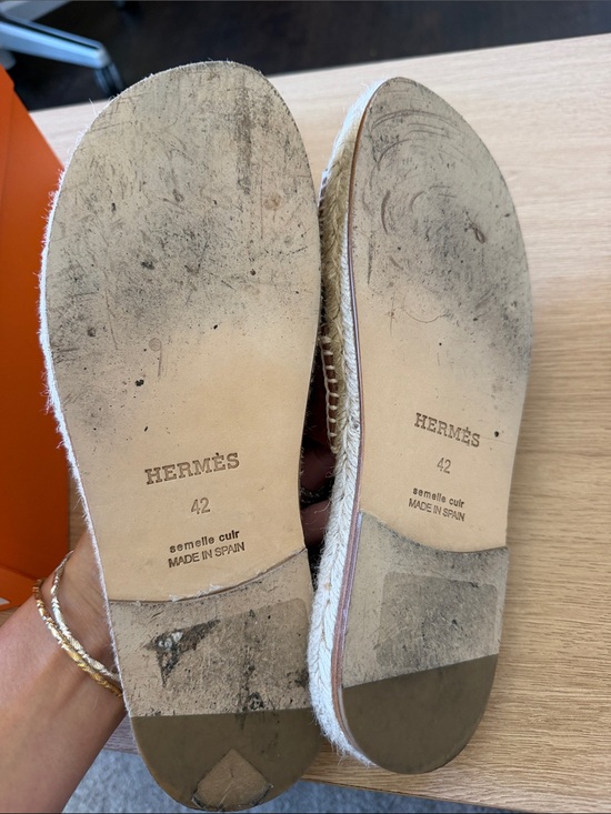 Hermes Size 42 Brown Suede Antigua Espadrille Slide (fits US Men’s 8-8.5) main image 6